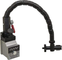 Flexbar - 65 Lb Magnetic Force, Fine Adjustment Indicator Positioner & Holder with Base - Flexible Arm, 2" Base Height, 1-5/8" Base Length, 1-7/8" Base Width - USA Tool & Supply