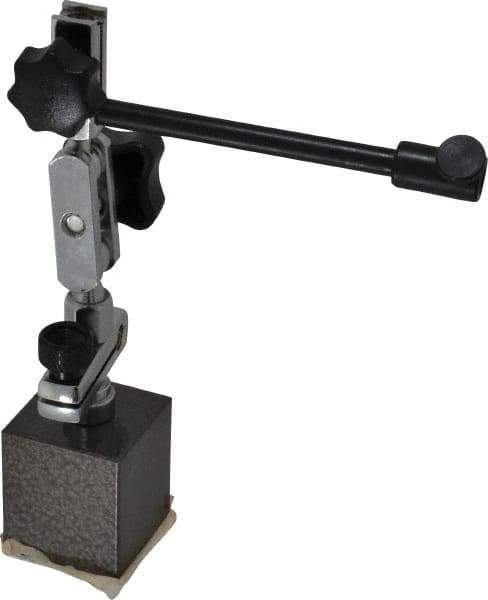 Value Collection - 50 Lb Magnetic Force, Fine Adjustment Indicator Positioner & Holder with Base - Post & Rod, Rectangular Base - USA Tool & Supply