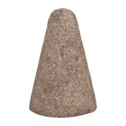 Norton - Type 17R, 2" Max Diam, 3" Head Thickness, 20 Grit Round Tip Cone - Zirconia Alumina, Very Coarse Grade, 5/8-11 Shank Thread - USA Tool & Supply