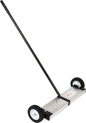 Mag-Mate - 24" Long Push Magnetic Sweeper with Wheels - 5" Wide x 5" High x 48" Long, 6" Wheel Diam, 2" Clearance - USA Tool & Supply