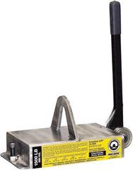 Mag-Mate - 1,500 Lb Load Capacity, Magnetic Lifter - 6-3/4" High x 7-1/4" Wide, For Use with Flats - USA Tool & Supply