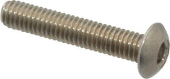 Value Collection - M3x0.50 Metric Coarse Hex Socket Drive, Button Screw - Grade 18-8 & Austenitic A2 Stainless Steel, Uncoated, Fully Threaded, 16mm Length Under Head - USA Tool & Supply