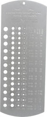 PEC Tools - #60 Wire to #1 Wire Hole Size Drill Gage - 60 Holes - USA Tool & Supply