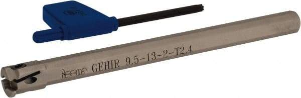 Iscar - GEHI, Internal, Right Hand, 0.094" Max Depth of Cut, 0.075 to 0.095" Groove Width, Indexable Grooving Tool Holder - GEMI.., GEPI.. Insert Compatibility, 3/8" Shank Width, 5" OAL, Through Coolant - USA Tool & Supply