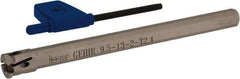 Iscar - GEHI, Internal, Right Hand, 0.094" Max Depth of Cut, 0.075 to 0.095" Groove Width, Indexable Grooving Tool Holder - GEMI.., GEPI.. Insert Compatibility, 3/8" Shank Width, 5" OAL, Through Coolant - USA Tool & Supply