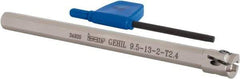 Iscar - GEHI, Internal, Left Hand, 0.094" Max Depth of Cut, 0.075 to 0.095" Groove Width, Indexable Grooving Tool Holder - GEMI.., GEPI.. Insert Compatibility, 3/8" Shank Width, 5" OAL, Through Coolant - USA Tool & Supply