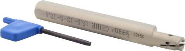 Iscar - GEHI, Internal, Right Hand, 0.094" Max Depth of Cut, 0.095 to 1/8" Groove Width, Indexable Grooving Tool Holder - GEMI.., GEPI.. Insert Compatibility, 5/8" Shank Width, 5" OAL, Through Coolant - USA Tool & Supply