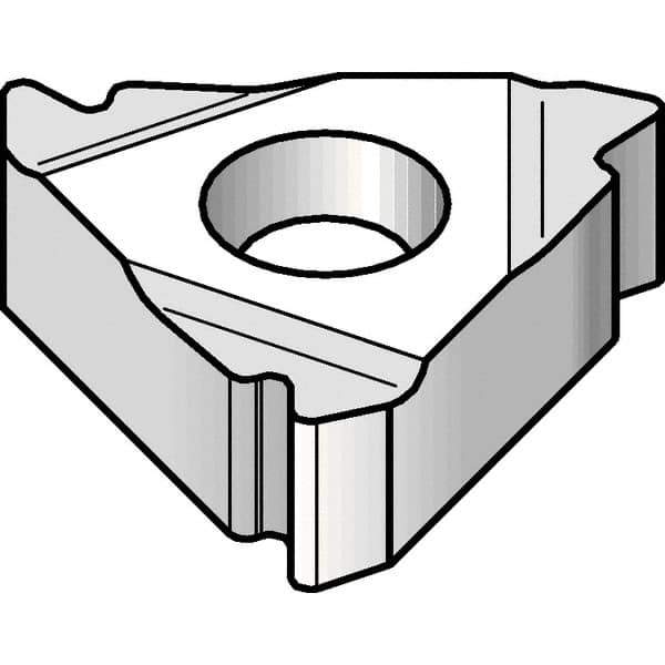 Kennametal - 22ER External Right Hand 4 API Rotary Shoulder Connections Laydown Threading Insert - Grade KC5010, TiAlN Coated Carbide, 12.7mm Inscribed Circle - USA Tool & Supply