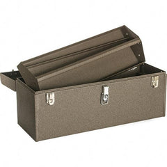 Kennedy - Tool Box - 24-1/8" Wide x 8-5/8" Deep x 9-3/4" High, Steel, Brown - USA Tool & Supply