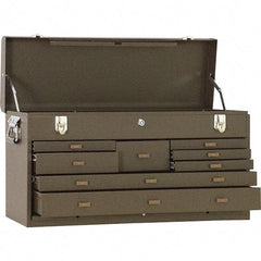 Kennedy - 8 Drawer Machinist's Tool Chest - 26-3/4" Wide x 8-1/2" Deep x 13-5/8" High, Black - USA Tool & Supply