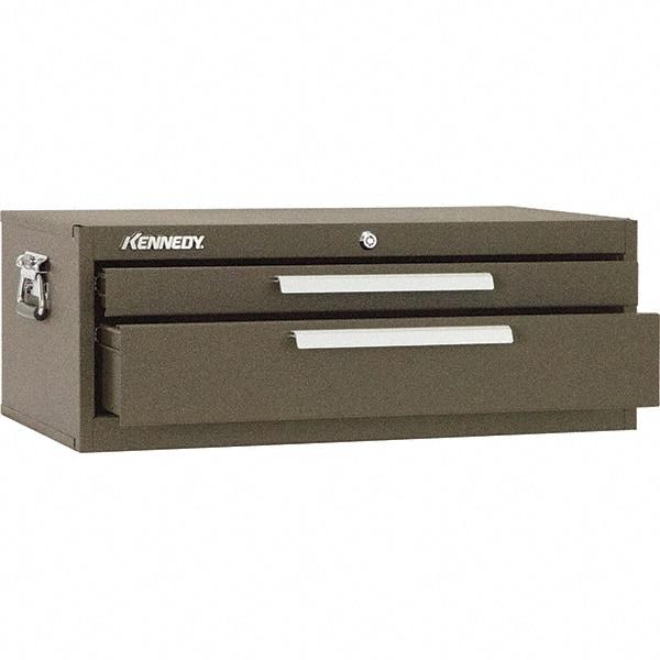 Kennedy - 2 Drawer Brown Drawer Chest Base - 26-3/4" Wide x 9-1/2" High x 12-1/2" Deep, Use with Chests 526, 52611, 3611 - USA Tool & Supply