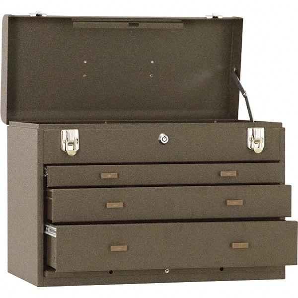 Kennedy - 3 Drawer Tool Chest - 20-1/8" Wide x 8-1/2" Deep x 13-5/8" High, Steel, Brown - USA Tool & Supply