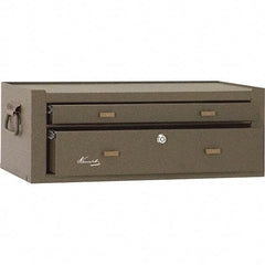 Kennedy - 2 Drawer Brown Drawer Chest Base - 21-5/8" Wide x 7-7/8" High x 9-5/8" Deep, Use with Chest 520 - USA Tool & Supply