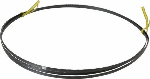 Starrett - 18 TPI, 7' 9-1/2" Long x 1/4" Wide x 0.025" Thick, Welded Band Saw Blade - Carbon Steel, Toothed Edge, Raker Tooth Set, Flexible Back, Contour Cutting - USA Tool & Supply