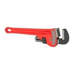 Ridgid - 10" Cast Iron Straight Pipe Wrench - 1-1/2" Pipe Capacity - USA Tool & Supply