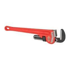 Ridgid - 18" Cast Iron Straight Pipe Wrench - 2-1/2" Pipe Capacity - USA Tool & Supply