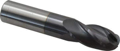 Atrax - 3/4" Diam, 1-1/2" LOC, 4 Flute Solid Carbide Ball End Mill - AlTiN Finish, Single End, 4" OAL, 3/4" Shank Diam - USA Tool & Supply