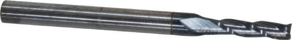 Atrax - 3/32", 3/8" LOC, 1/8" Shank Diam, 1-1/2" OAL, 3 Flute, Solid Carbide Square End Mill - Single End, AlTiN Finish, Spiral Flute, 30° Helix, Centercutting, Right Hand Cut - USA Tool & Supply
