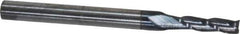 Atrax - 3/32", 3/8" LOC, 1/8" Shank Diam, 1-1/2" OAL, 3 Flute, Solid Carbide Square End Mill - Single End, AlTiN Finish, Spiral Flute, 30° Helix, Centercutting, Right Hand Cut - USA Tool & Supply