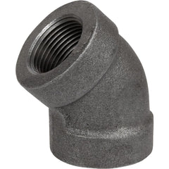 Black Pipe Fittings; Fitting Type: Elbow; Fitting Size: 3″; Material: Malleable Iron; Finish: Black; Fitting Shape: 45 ™ Elbow; Thread Standard: NPT; Connection Type: Threaded; Lead Free: No; Standards:  ™ASME ™B1.2.1;  ™ASME ™B16.3; ASTM ™A197;  ™UL ™Lis