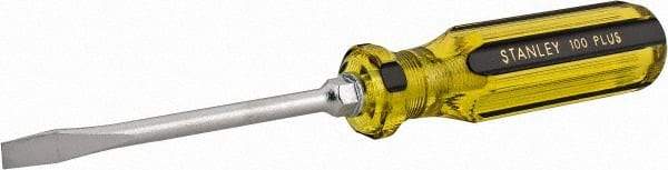 Stanley - Standard Slotted Screwdriver - Round Shank, Acetate Handle - USA Tool & Supply