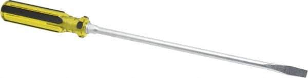 Stanley - Standard Slotted Screwdriver - Round Shank, Acetate Handle - USA Tool & Supply