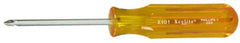 Xcelite - #1, 6-5/8" OAL, Standard Phillips Screwdriver - 3" Blade Length, Round Shank, Acetate Handle - USA Tool & Supply