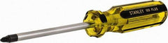 Stanley - #2, 8-1/4" OAL, Standard Phillips Screwdriver - 4" Blade Length, Round Shank, Acetate Handle - USA Tool & Supply