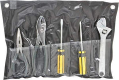 Value Collection - 5 Piece Mechanic's Tool Set - Comes in Tool Roll - USA Tool & Supply