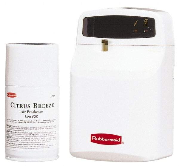 Rubbermaid - Air Freshener Dispensers & Systems Type: Metered Aerosol Color/Finish: Off-White - USA Tool & Supply