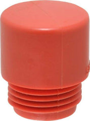 Made in USA - 7/8" Face Diam, Grade Medium, Red Hammer Tip/Face - Vinyl - USA Tool & Supply