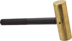 Value Collection - 4 Lb Nonsparking Brass Hammer - 11-3/8" OAL, 1-3/4" Face Diam, Aluminum Handle - USA Tool & Supply