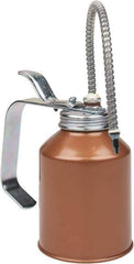 Goldenrod - 8" Long Flexible Spout, Lever-Type Oiler - Die Cast Zinc Pump, Steel Body, Powder Coated - USA Tool & Supply