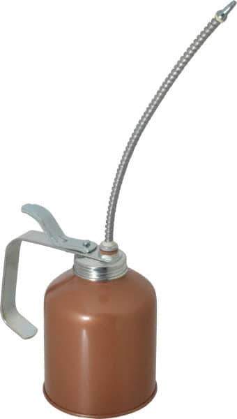 Goldenrod - 8" Long Flexible Spout, Lever-Type Oiler - Die Cast Zinc Pump, Steel Body, Powder Coated - USA Tool & Supply