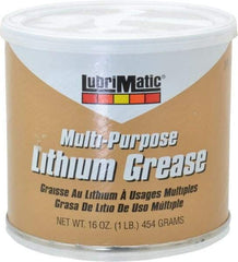 LubriMatic - 16 oz Can Lithium General Purpose Grease - Black, 275°F Max Temp, NLGIG 2, - USA Tool & Supply