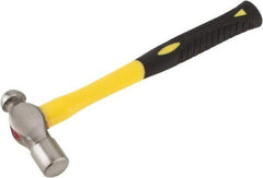 Value Collection - 1-1/2 Lb Head Forged Steel Ball Pein Hammer - Fiberglass Handle, 14-1/2" OAL, Fiberglass with Cushion Grip - USA Tool & Supply