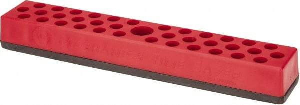 Value Collection - 37 Piece Capacity Magnetic Hex Bit Holder - 1/4" Drive, Red - USA Tool & Supply
