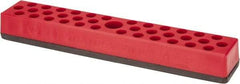 Value Collection - 37 Piece Capacity Magnetic Hex Bit Holder - 1/4" Drive, Red - USA Tool & Supply