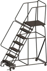 Ballymore - 103" 7 Step Ladder - 450 Lb Capacity, 70" Platform Height, 24" Base Width x 69" Depth, Expanded Metal Tread - USA Tool & Supply