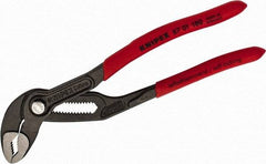 Knipex - 7-1/4" OAL, 1-1/2" Max Capacity, 18 Position Water Pump Tongue & Groove Pliers - Standard V-Jaws, Standard Head, Nonslip Plastic Handles - USA Tool & Supply