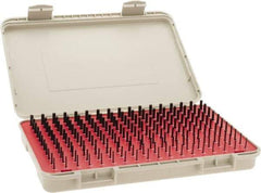 Vermont Gage - 190 Piece, 0.061-0.25 Inch Diameter Plug and Pin Gage Set - Minus 0.0002 Inch Tolerance, Class ZZ - USA Tool & Supply