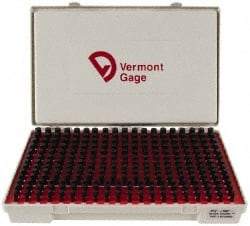 Vermont Gage - 250 Piece, 0.251-0.5 Inch Diameter Plug and Pin Gage Set - Minus 0.0002 Inch Tolerance, Class ZZ - USA Tool & Supply