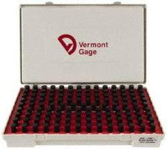 Vermont Gage - 125 Piece, 0.501-0.625 Inch Diameter Plug and Pin Gage Set - Minus 0.0002 Inch Tolerance, Class ZZ - USA Tool & Supply