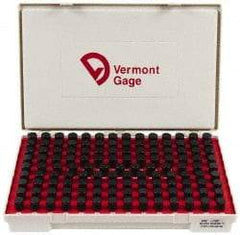 Vermont Gage - 125 Piece, 0.626-0.75 Inch Diameter Plug and Pin Gage Set - Minus 0.0002 Inch Tolerance, Class ZZ - USA Tool & Supply