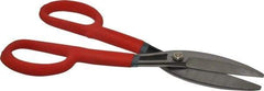 Wiss - 4" Length of Cut, Straight Pattern Tinner's Snip - 14-1/2" OAL, Cushion Grip Handle, 18 AWG Steel Capacity - USA Tool & Supply