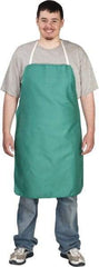 PRO-SAFE - 24 x 36" Flame Resistant/Retardant Bib Apron - Cotton, 10 oz Material, Green, 0 Pockets - USA Tool & Supply