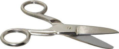 Wiss - 1-7/8" LOC, 5-1/4" OAL Standard Scissors - Serrated, For Electrical - USA Tool & Supply