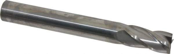 Niagara Cutter - 1/2", 1" LOC, 1/2" Shank Diam, 4" OAL, 4 Flute, Solid Carbide Square End Mill - Single End, Uncoated, Spiral Flute, 30° Helix, Centercutting, Right Hand Cut, Right Hand Flute, Series C430 - USA Tool & Supply