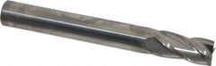 Niagara Cutter - 1/2", 1" LOC, 1/2" Shank Diam, 4" OAL, 4 Flute, Solid Carbide Square End Mill - Single End, Uncoated, Spiral Flute, 30° Helix, Centercutting, Right Hand Cut, Right Hand Flute, Series C430 - USA Tool & Supply