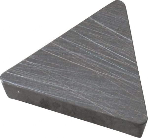 Kennametal - TPG322 T0420 Grade KY1615 Ceramic Turning Insert - Uncoated, 60° Triangle, 3/8" Inscr Circle, 1/8" Thick, 1/32" Corner Radius - USA Tool & Supply